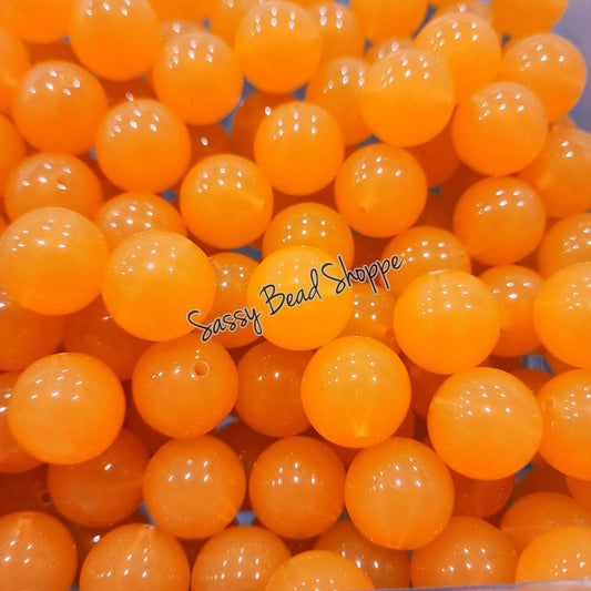 20MM Orange Jelly Chunky Bubblegum Beads, Acrylic Beads in Bulk, 20mm Bubble Gum Beads, 20mm Chunky Beads