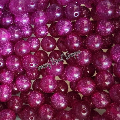 20MM Dark Berry Shimmer Chunky Bubblegum Beads, Acrylic Beads in Bulk, 20mm Bubble Gum Beads, 20mm Chunky Beads