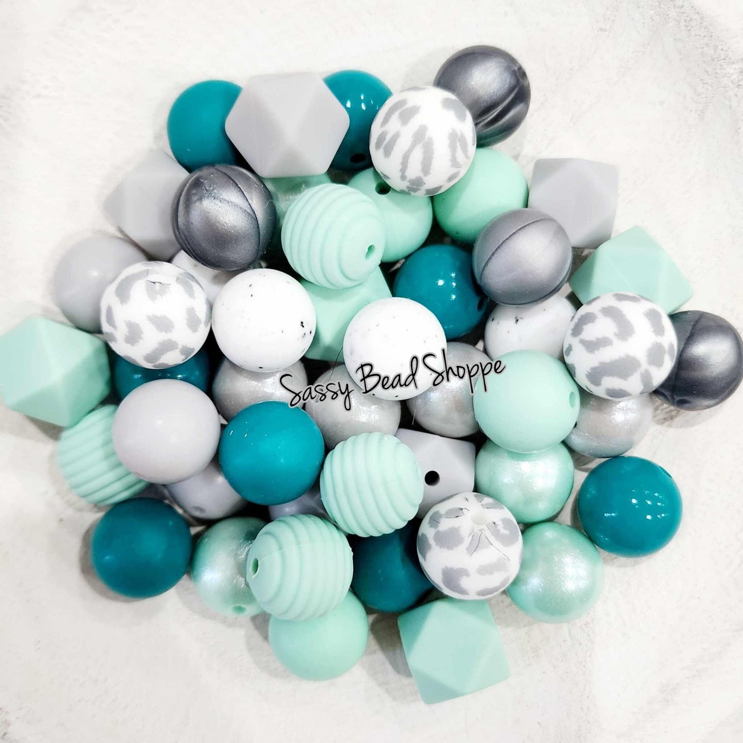 Sassy Bead Shoppe 
Aquamarine Silicone Mix