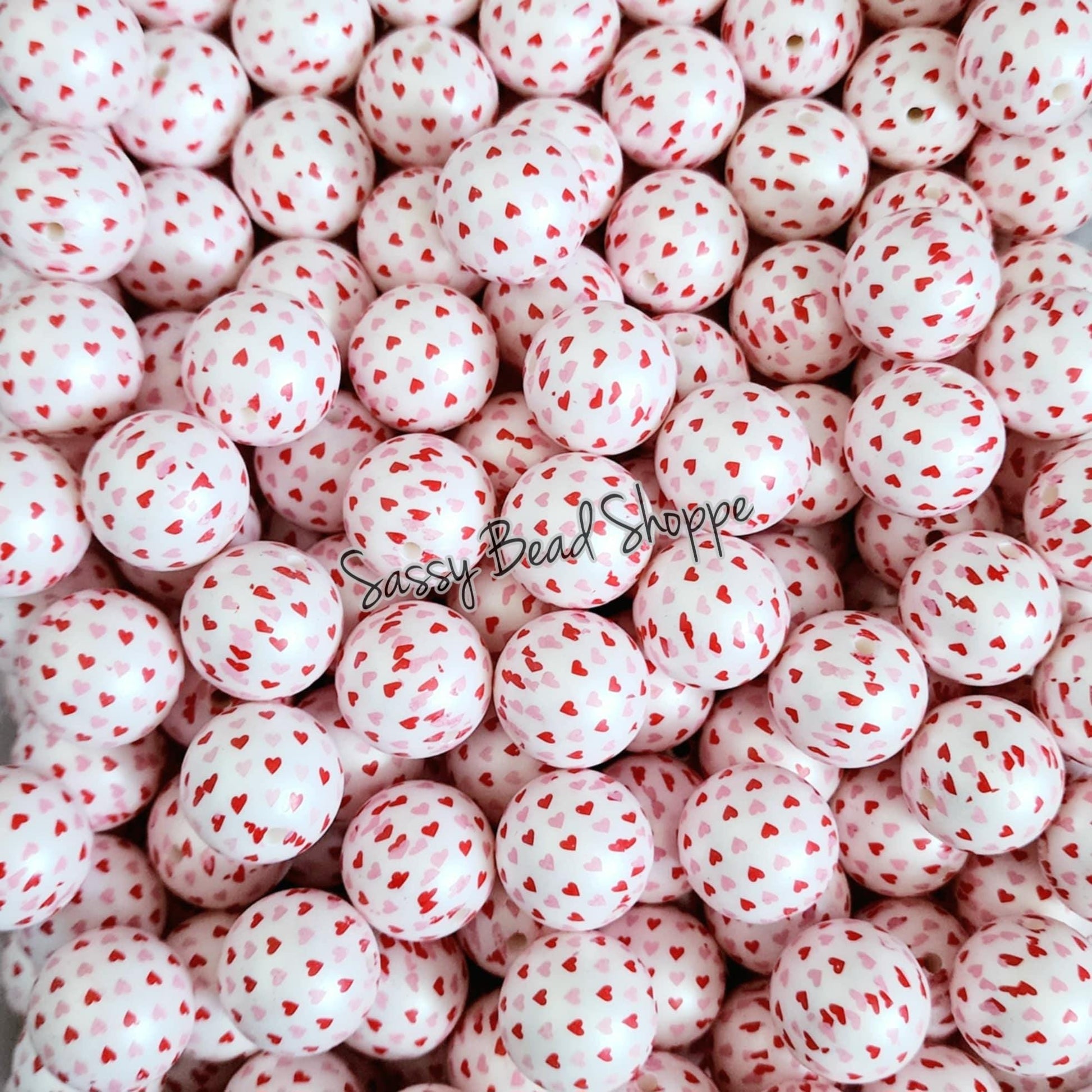 20MM Confetti Hearts Beads