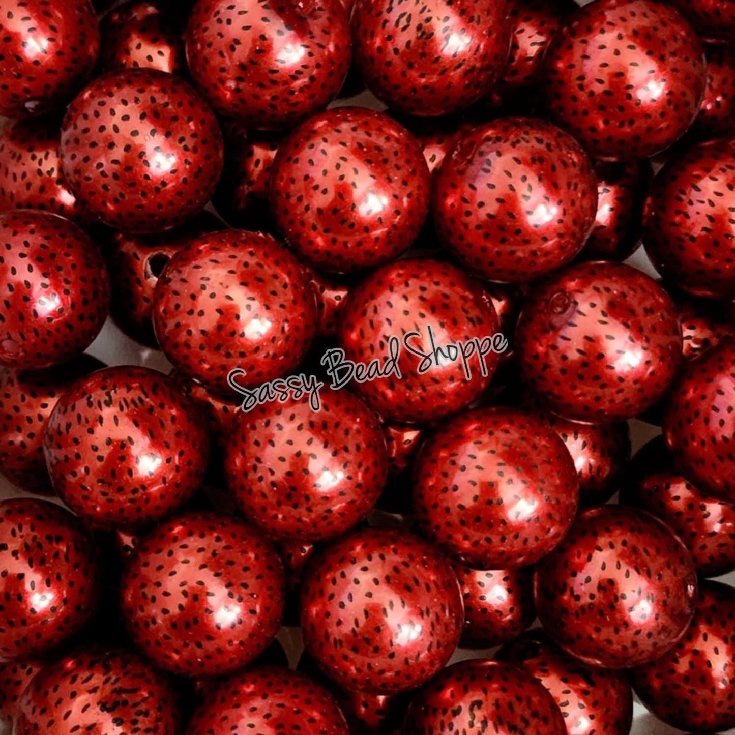 20MM Red Seeds Beads - Sassy Bead Shoppe