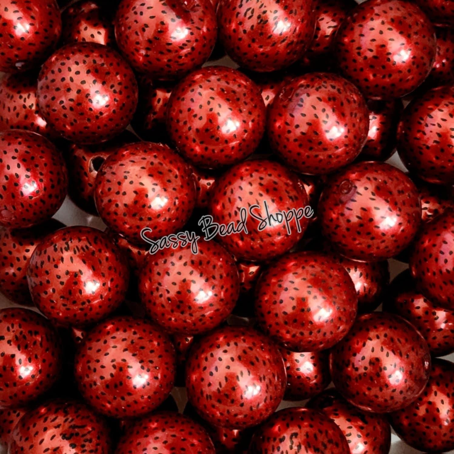 20MM Red Seeds Beads - Sassy Bead Shoppe