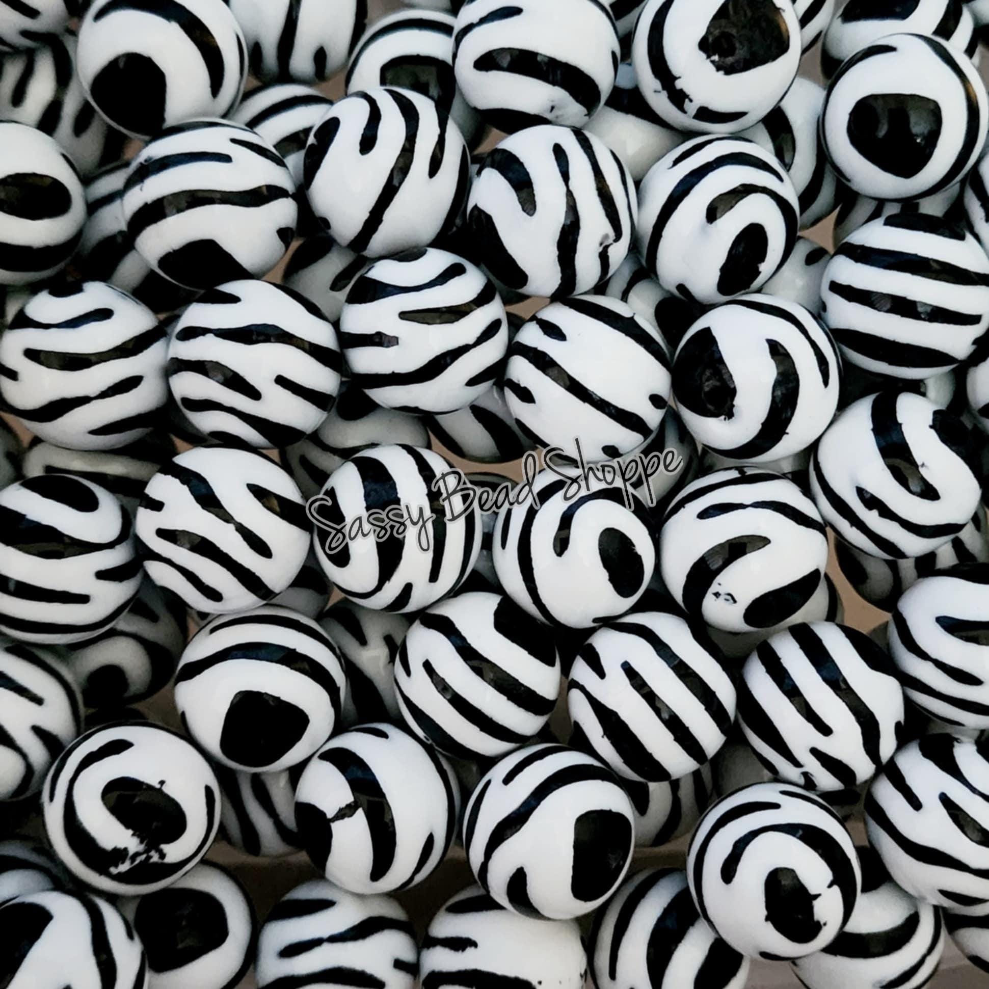 20MM Zebra Beads
