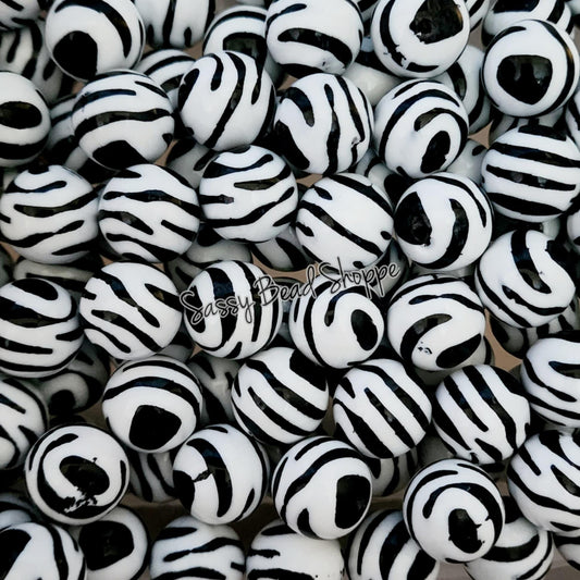 20MM Zebra Beads