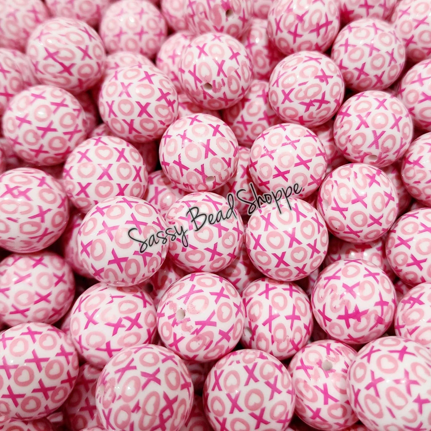 20MM XOXO Chunky Bubblegum Beads, Acrylic Beads in Bulk, 20mm Bubble Gum Beads, 20mm Chunky Beads