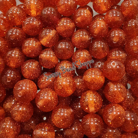 20MM Burnt Orange Shimmer Beads