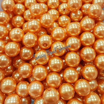 20MM Light Orange Pearl Chunky Bubblegum Beads, Acrylic Beads in Bulk, 20mm Bubble Gum Beads, 20mm Chunky Beads