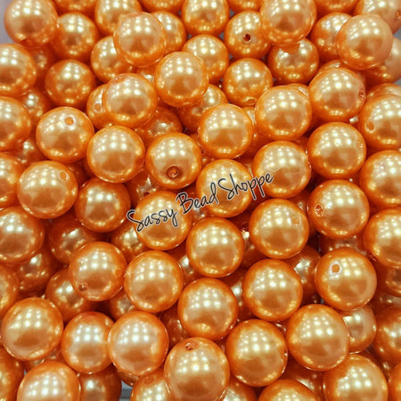 20MM Light Orange Pearl Beads