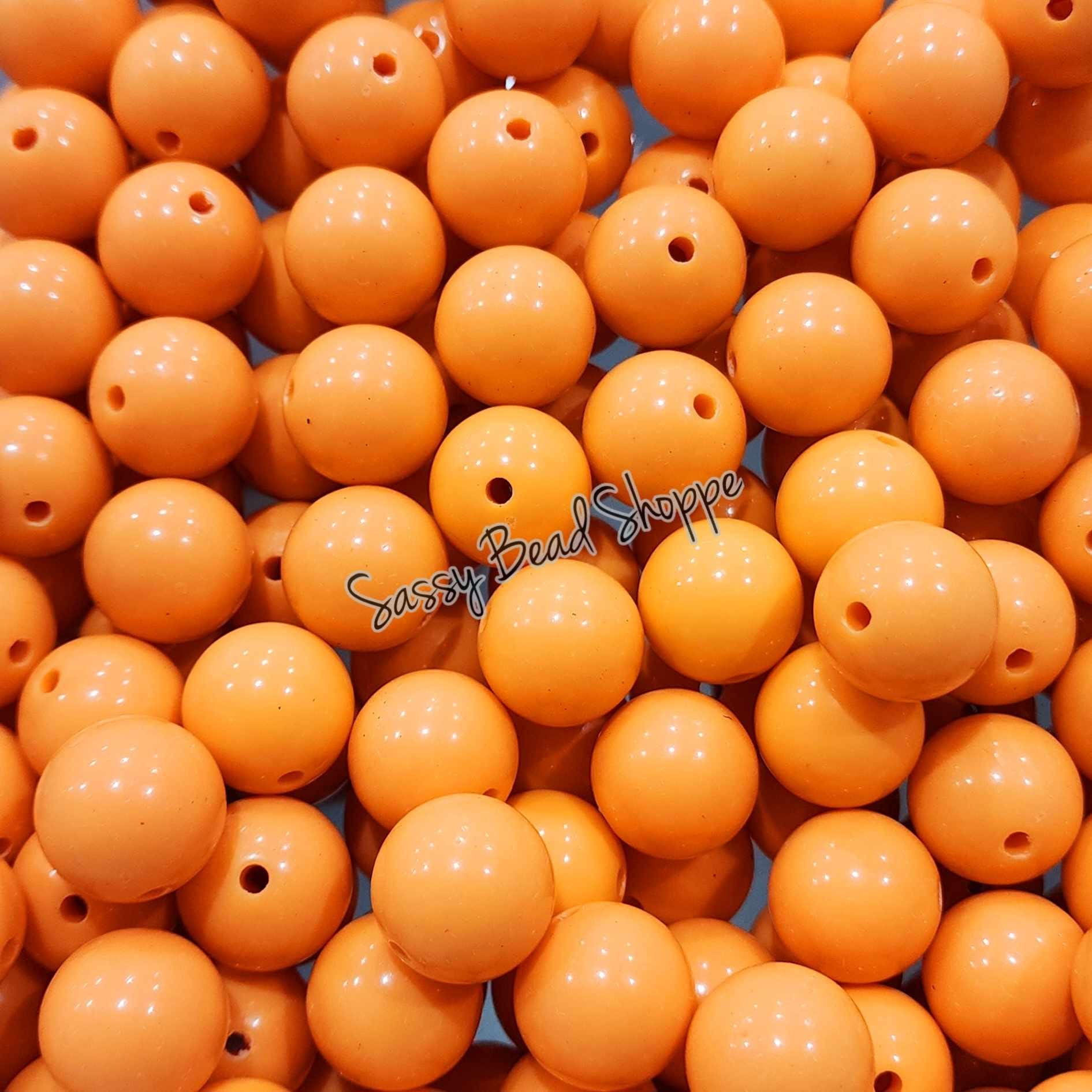 20MM Light Orange Chunky Bubblegum Beads, Acrylic Beads in Bulk, 20mm Beads, 20mm Bubble Gum Beads, 20mm Chunky