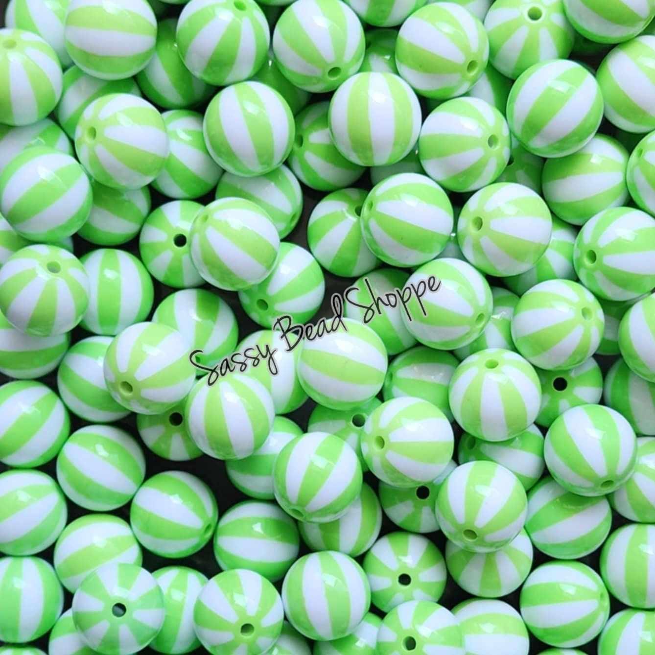 20MM Lime Beachball Beads