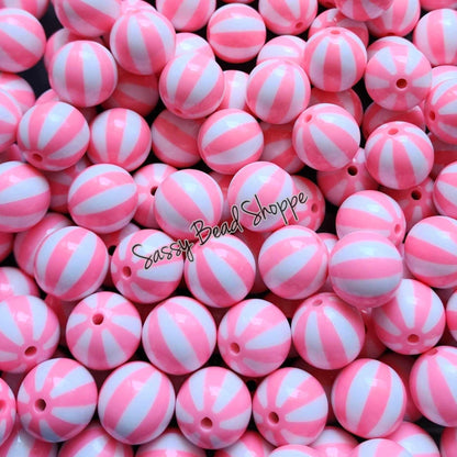 20MM Light Pink Beachball Chunky Bubblegum Beads, Acrylic Beads in Bulk, 20mm Bubble Gum Beads, 20mm Chunky Beads