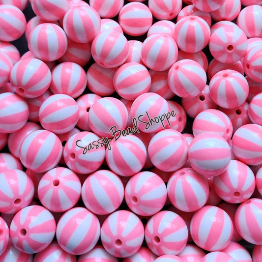 20MM Light Pink Beachball Beads - Sassy Bead Shoppe