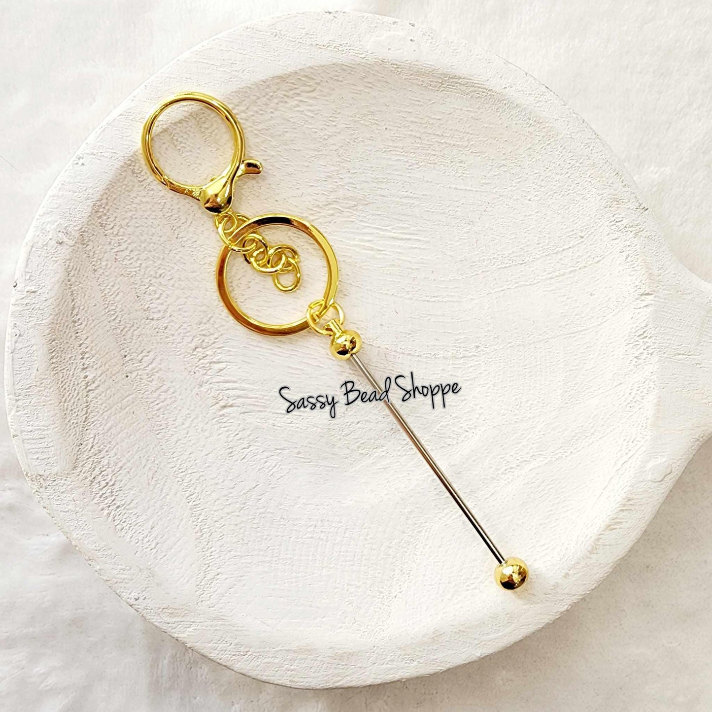 Sassy Bead Shoppe
Gold Beadable Keychain