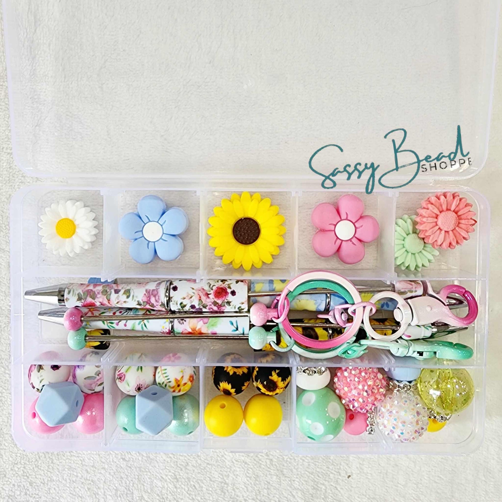 Secret Garden Craft Kit, Beadable Pens, Beaded Pens, DIY Craft, Focal Beads, Custom Pens, Keychain Bar Rod, Beaded Keychain, Bulk Beads