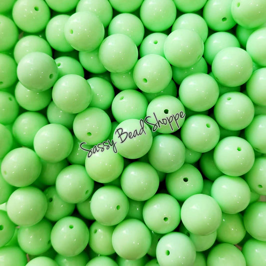 20MM Light Green Chunky Bubblegum Beads, Acrylic Beads in Bulk, 20mm Beads, 20mm Bubble Gum Beads, 20mm Chunky