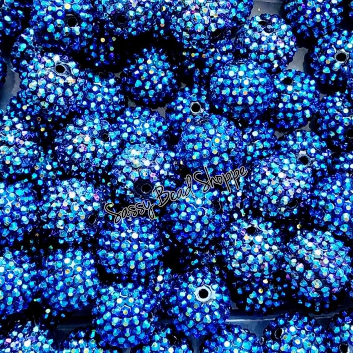 20MM Navy AB Rhinestone Beads