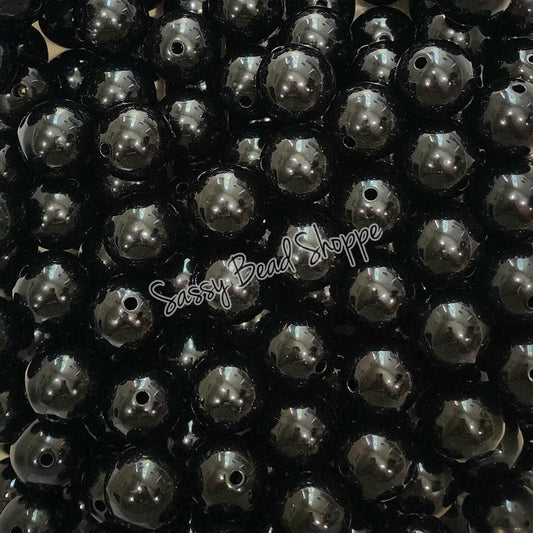 20MM Black Chunky Bubblegum Beads, Acrylic Beads in Bulk, 20mm Beads, 20mm Bubble Gum Beads, 20mm Chunky