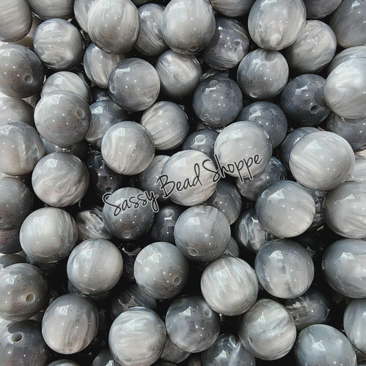 20MM Gray Marble Beads