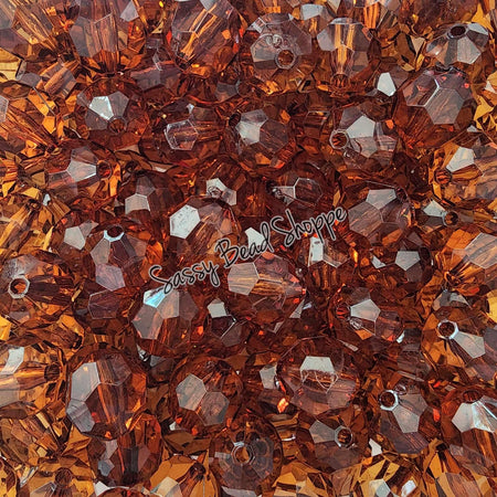 20MM Brown Fauceted Beads
