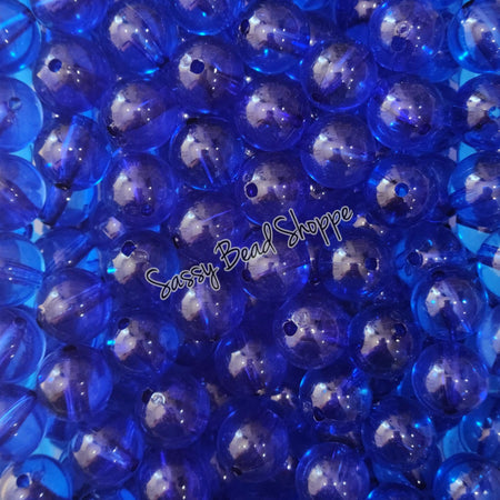 20MM Blue Clear Beads