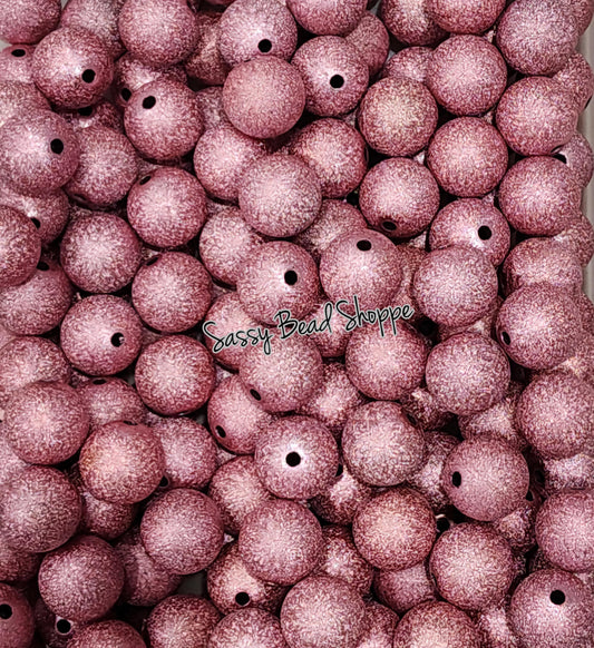 20MM Mauve Foil Beads - Sassy Bead Shoppe