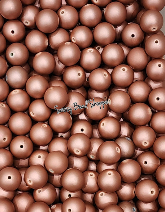 20MM Rose Gold Rubber Beads