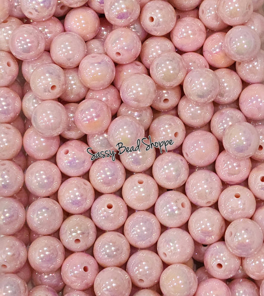 20MM Pink AB Chunky Bubblegum Beads, Acrylic Beads in Bulk, 20mm Bubble Gum Beads, 20mm Chunky Beads