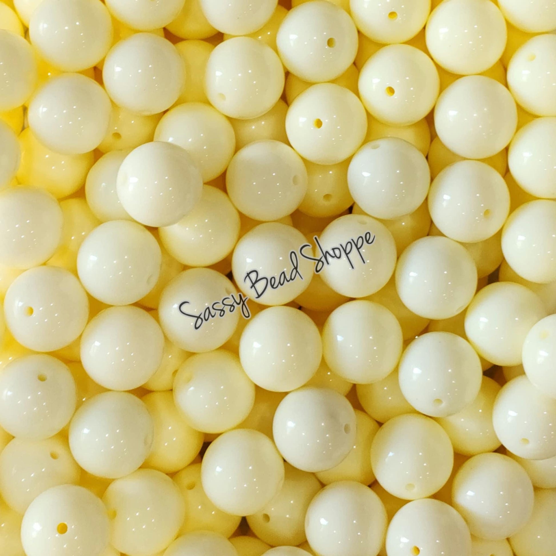 20MM Light Yellow Beads