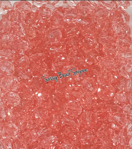 20MM Coral Fauceted Beads