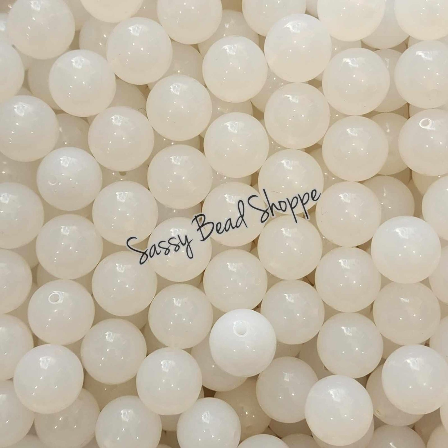 20MM White Jelly Beads - Sassy Bead Shoppe