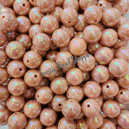 20MM Dark Peach AB Beads