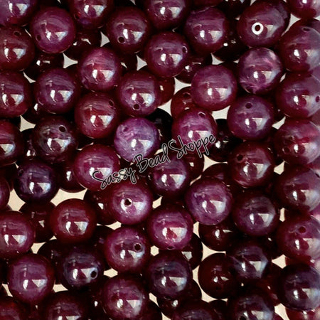 20MM Plum Marble Beads