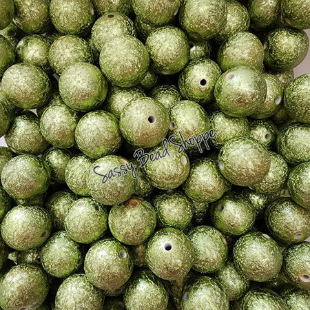 20MM Lime Foil Beads