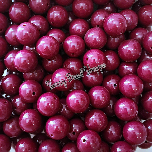 20MM Maroon Beads - Sassy Bead Shoppe