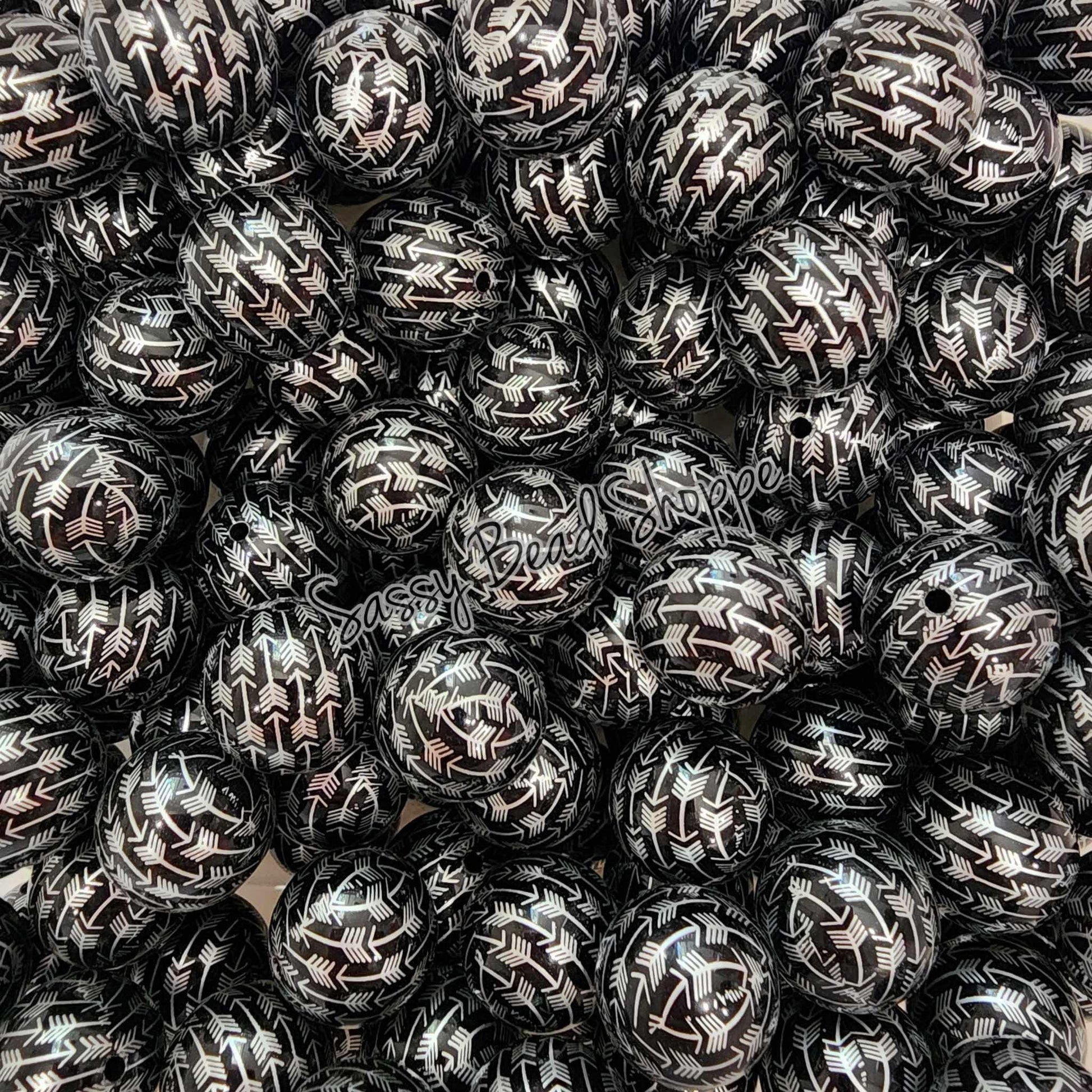 20MM Black Arrow Beads