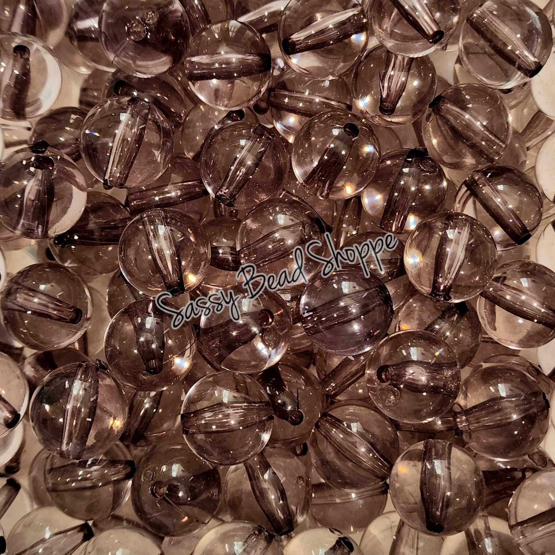 20MM Black Clear Chunky Bubblegum Beads, Acrylic Beads in Bulk, 20mm Bubble Gum Beads, 20mm Chunky Beads