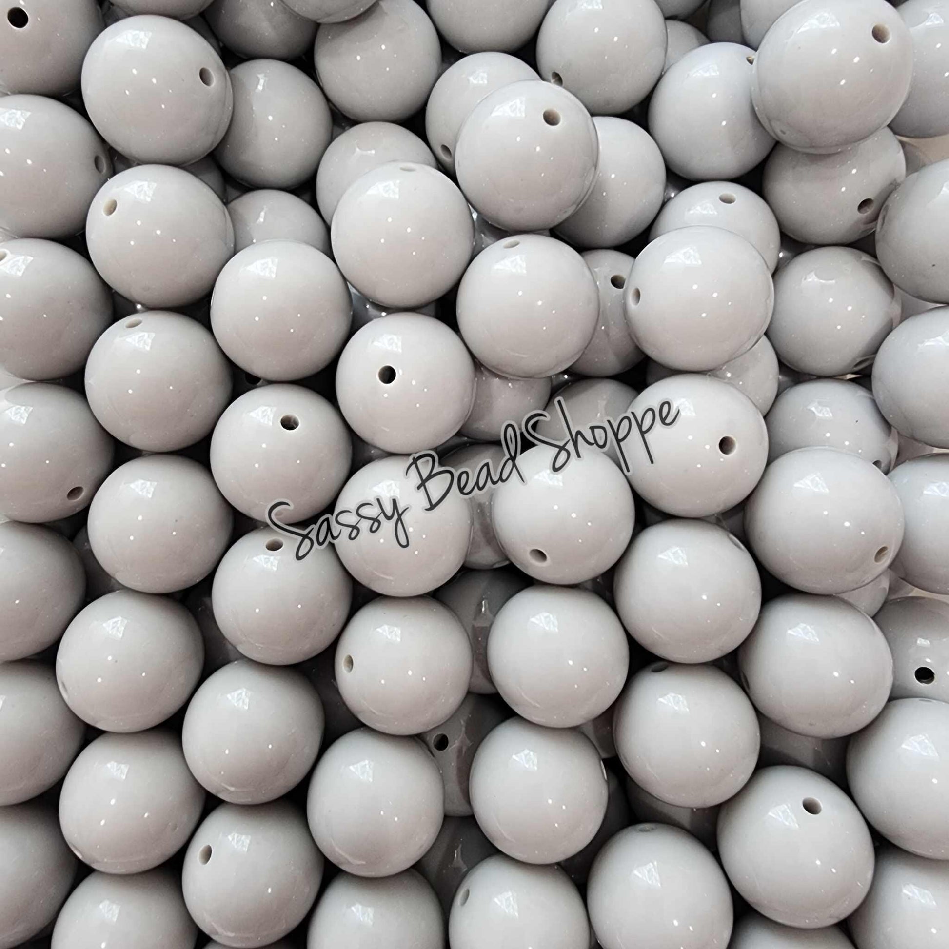 20MM Light Gray Chunky Bubblegum Beads, Acrylic Beads in Bulk, 20mm Beads, 20mm Bubble Gum Beads, 20mm Chunky