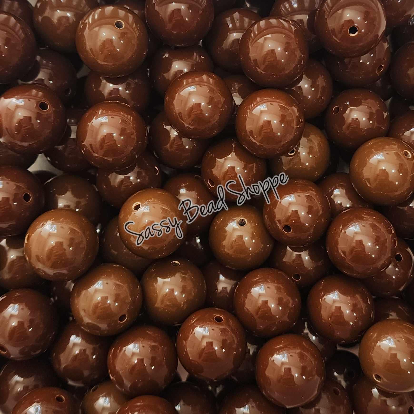 20MM Brown Beads - Sassy Bead Shoppe