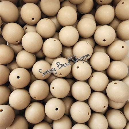 20MM Taupe Matte Beads