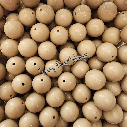 20MM Taupe Beads - Sassy Bead Shoppe