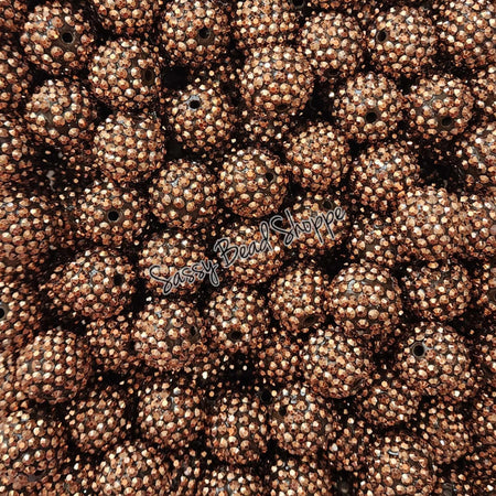 20MM Copper Rhinestone Beads