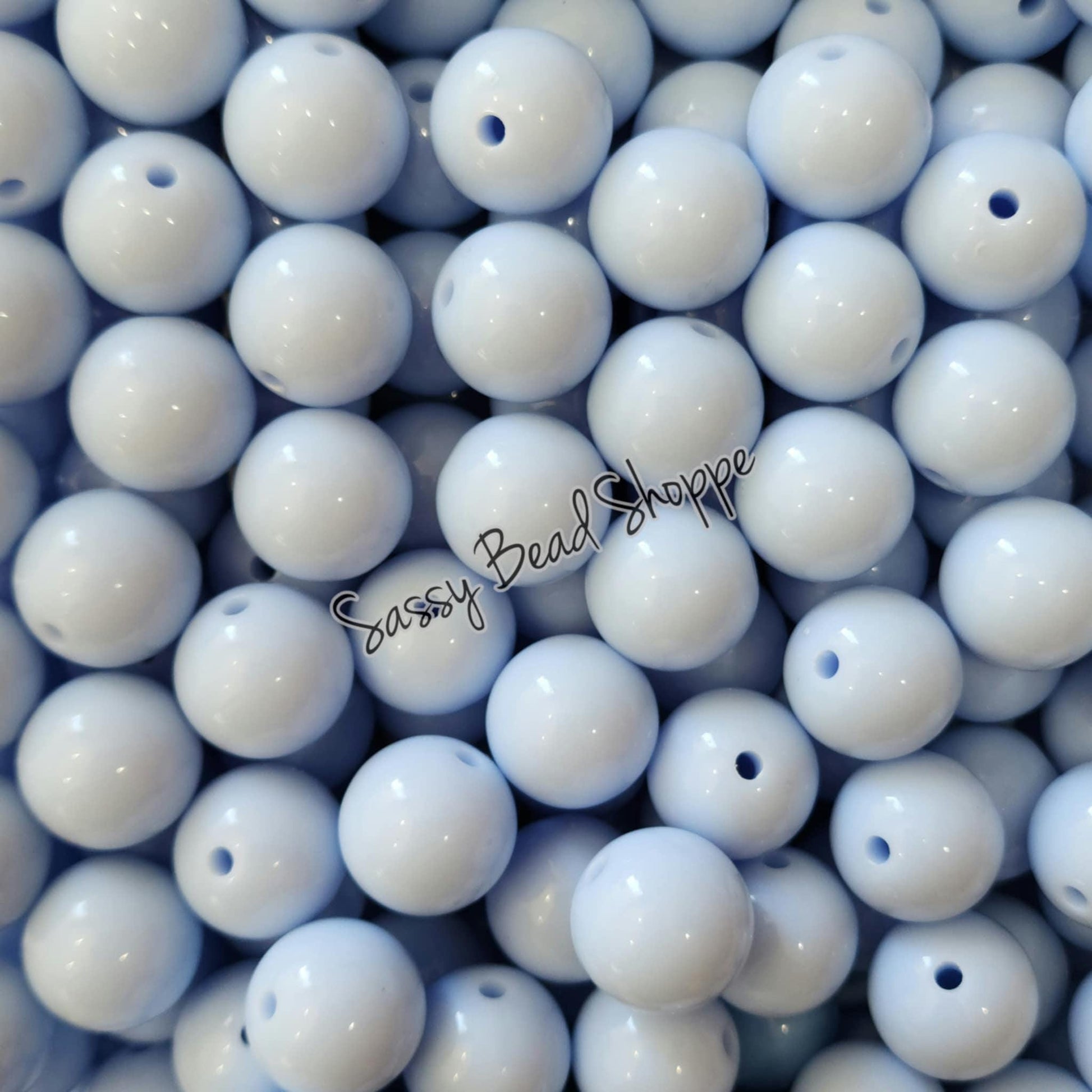 20MM Baby Blue Beads - Sassy Bead Shoppe