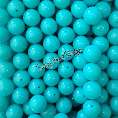 20MM Caribbean Blue Beads - Sassy Bead Shoppe