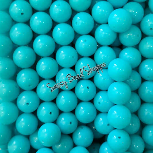 20MM Caribbean Blue Chunky Bubblegum Beads, Acrylic Beads in Bulk, 20mm Beads, 20mm Bubble Gum Beads, 20mm Chunky