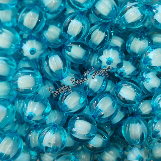 20MM Turquoise Pumpkin Beads - Sassy Bead Shoppe