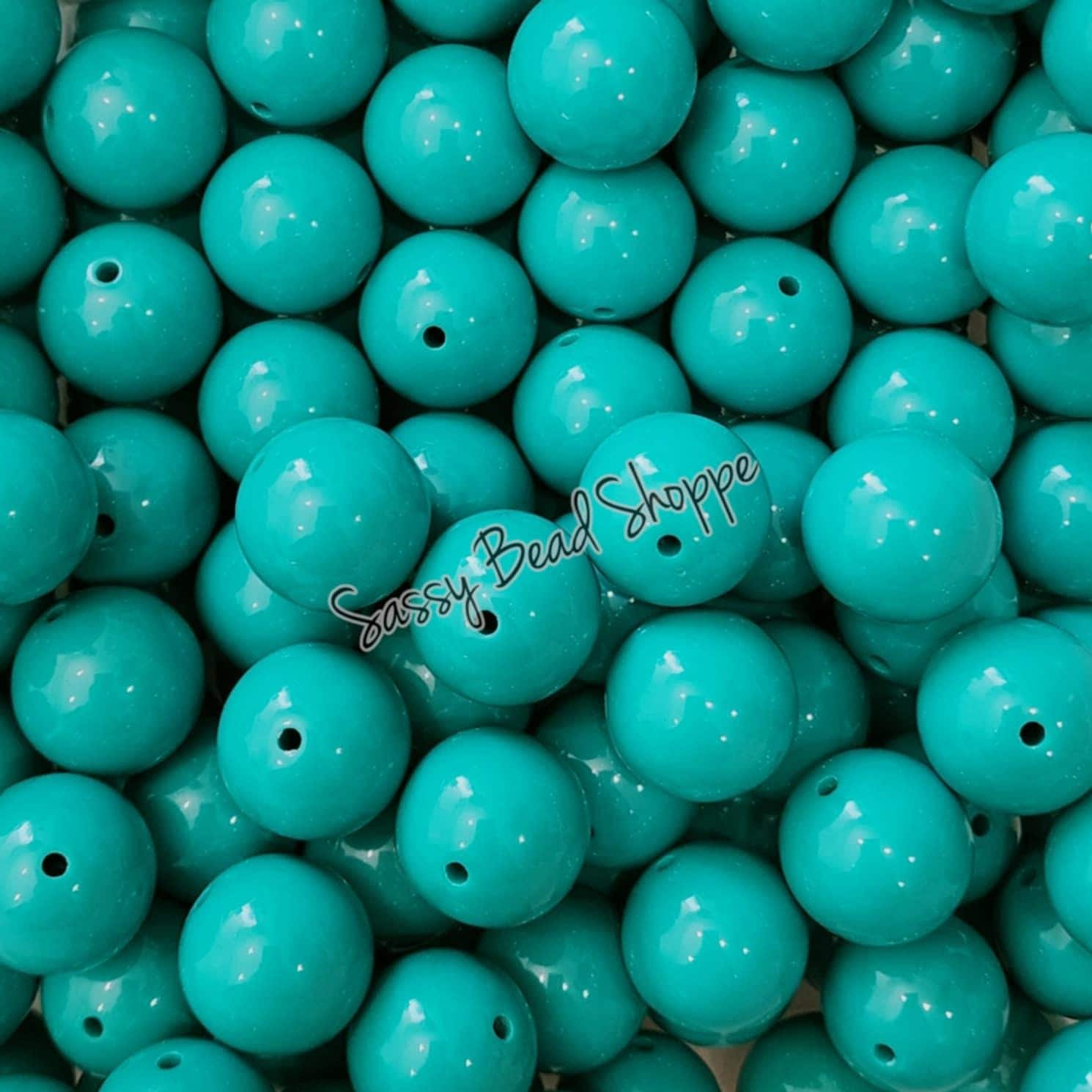 20MM Dark Teal Beads - Sassy Bead Shoppe