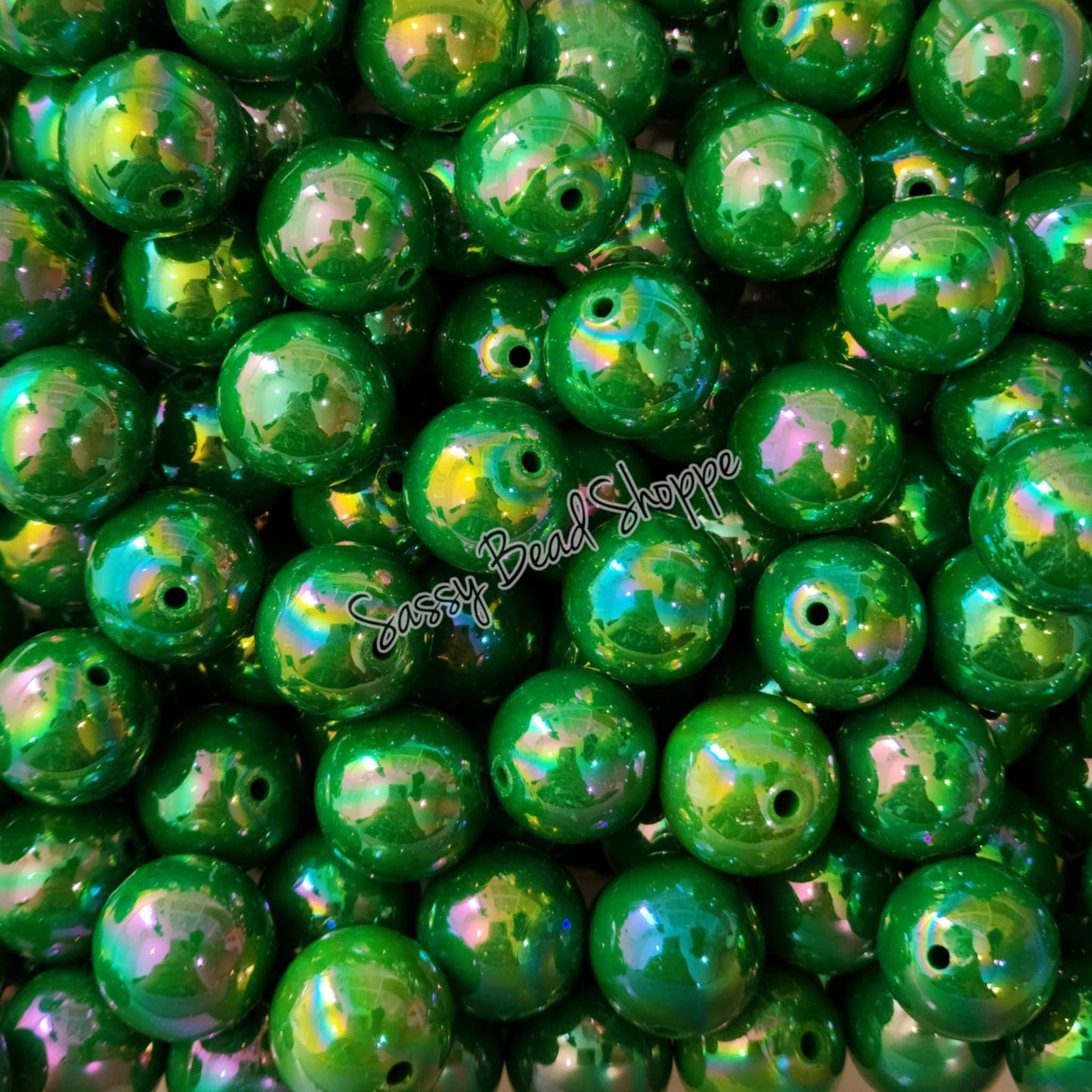 20MM Green AB Chunky Bubblegum Beads, Acrylic Beads in Bulk, 20mm Bubble Gum Beads, 20mm Chunky Beads