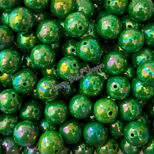 20MM Green AB Chunky Bubblegum Beads, Acrylic Beads in Bulk, 20mm Bubble Gum Beads, 20mm Chunky Beads