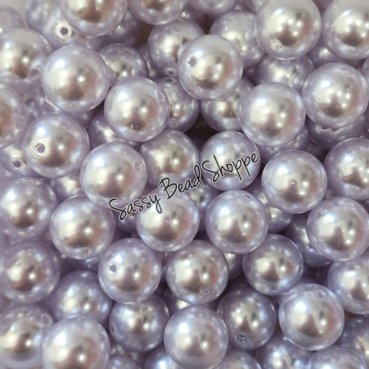 20MM Light Lavender Pearl Beads - Sassy Bead Shoppe