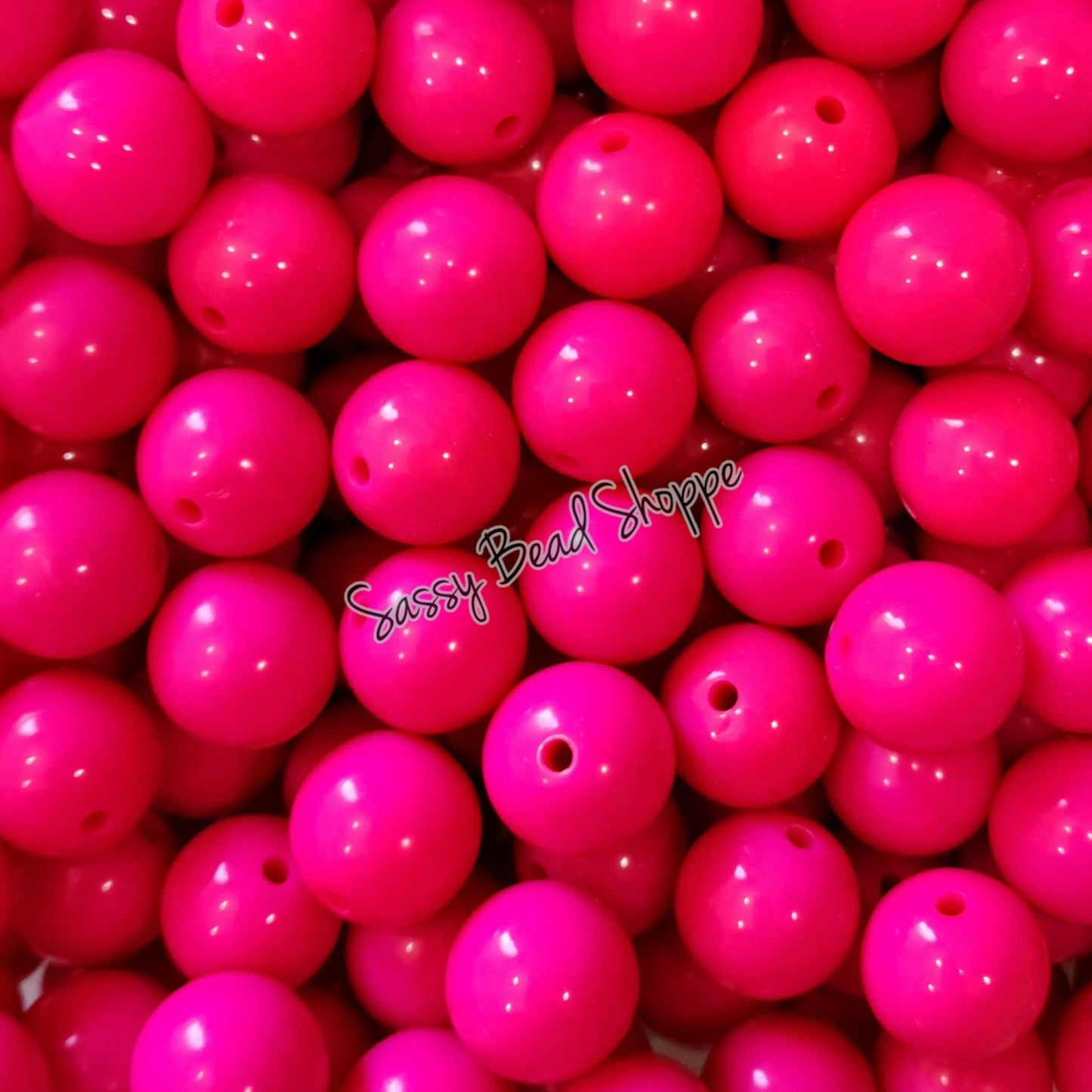 20MM Hot Pink Chunky Bubblegum Beads, Acrylic Beads in Bulk, 20mm Beads, 20mm Bubble Gum Beads, 20mm Chunky